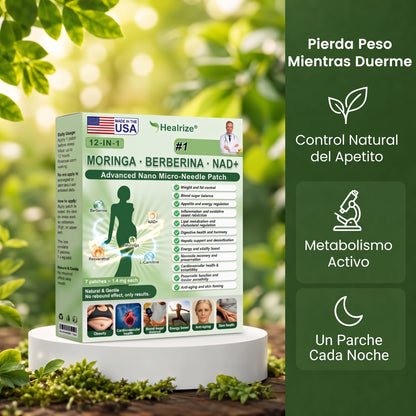 Official Store | Healrize® 2026 12-in-1 Slimming Patch with Moringa & Berberine × NAD+usa (Controls appetite, regulates blood sugar, prevents diabetes, and melts away sagging skin while you sleep)