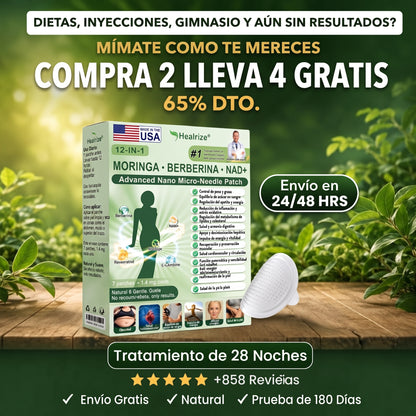 Official Store | Healrize® 2026 12-in-1 Slimming Patch with Moringa & Berberine × NAD+usa (Controls appetite, regulates blood sugar, prevents diabetes, and melts away sagging skin while you sleep)