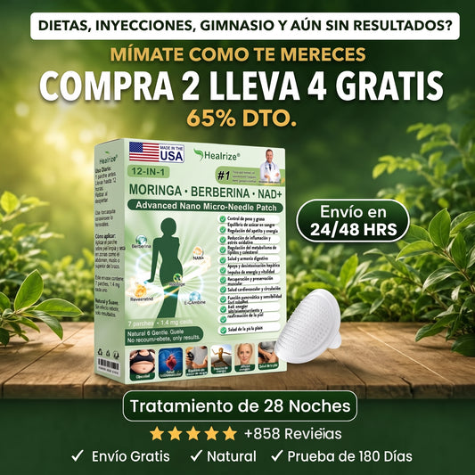 Official Store | Healrize® 2026 12-in-1 Slimming Patch with Moringa & Berberine × NAD+usa (Controls appetite, regulates blood sugar, prevents diabetes, and melts away sagging skin while you sleep)